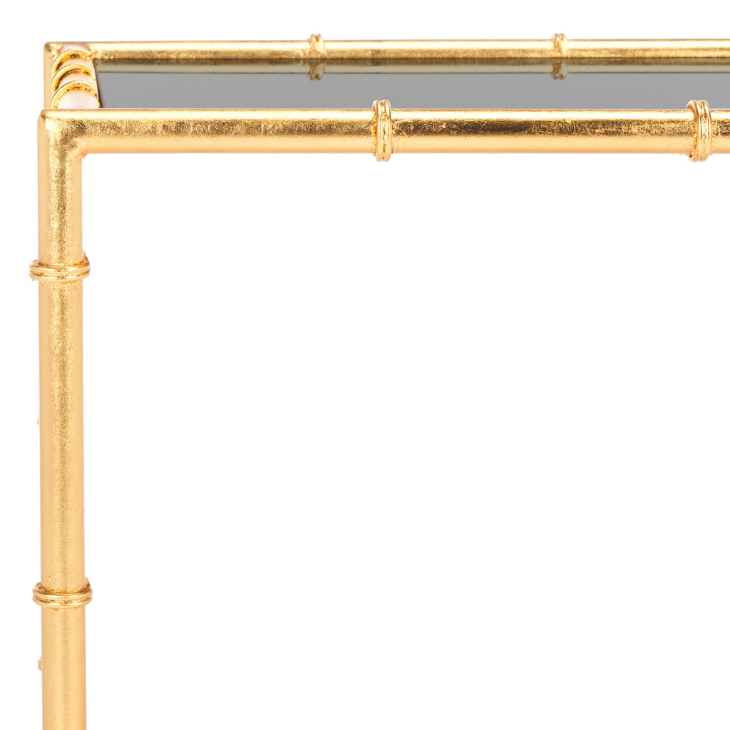 chandler-gold-cross-base-accent-table-safavieh-fox2513-Gold / Black Glass