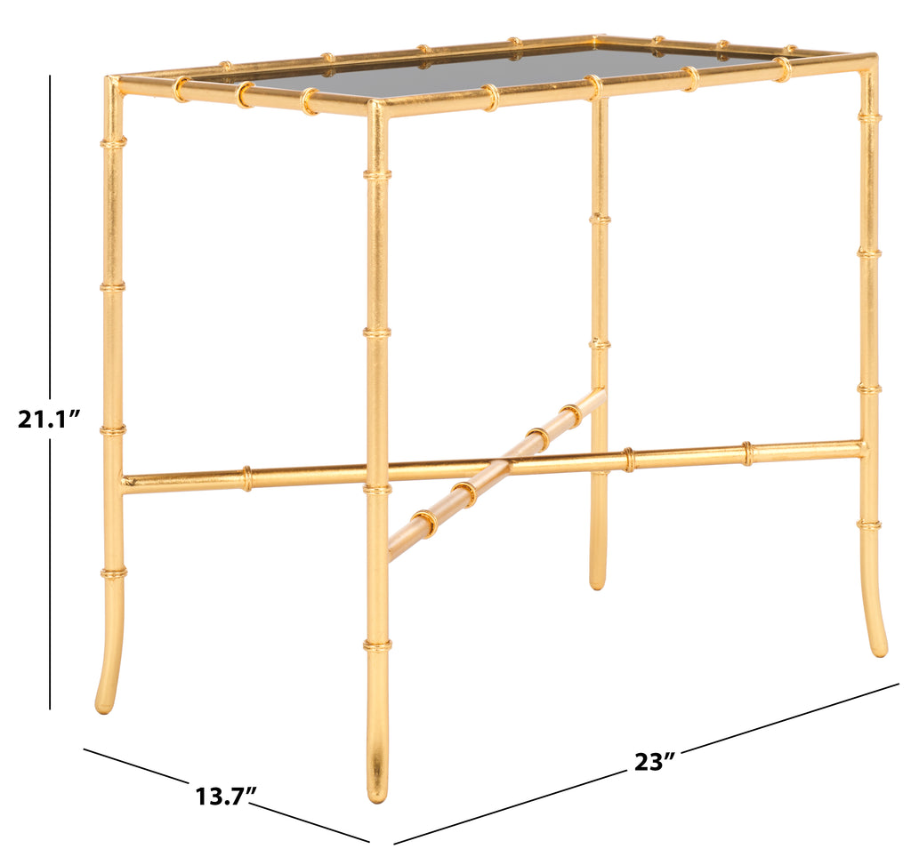 chandler-gold-cross-base-accent-table-safavieh-fox2513-Gold / Black Glass