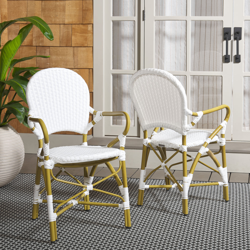 Safavieh Hooper Indoor/Outdoor Stacking Armchair - White (Set of 2)