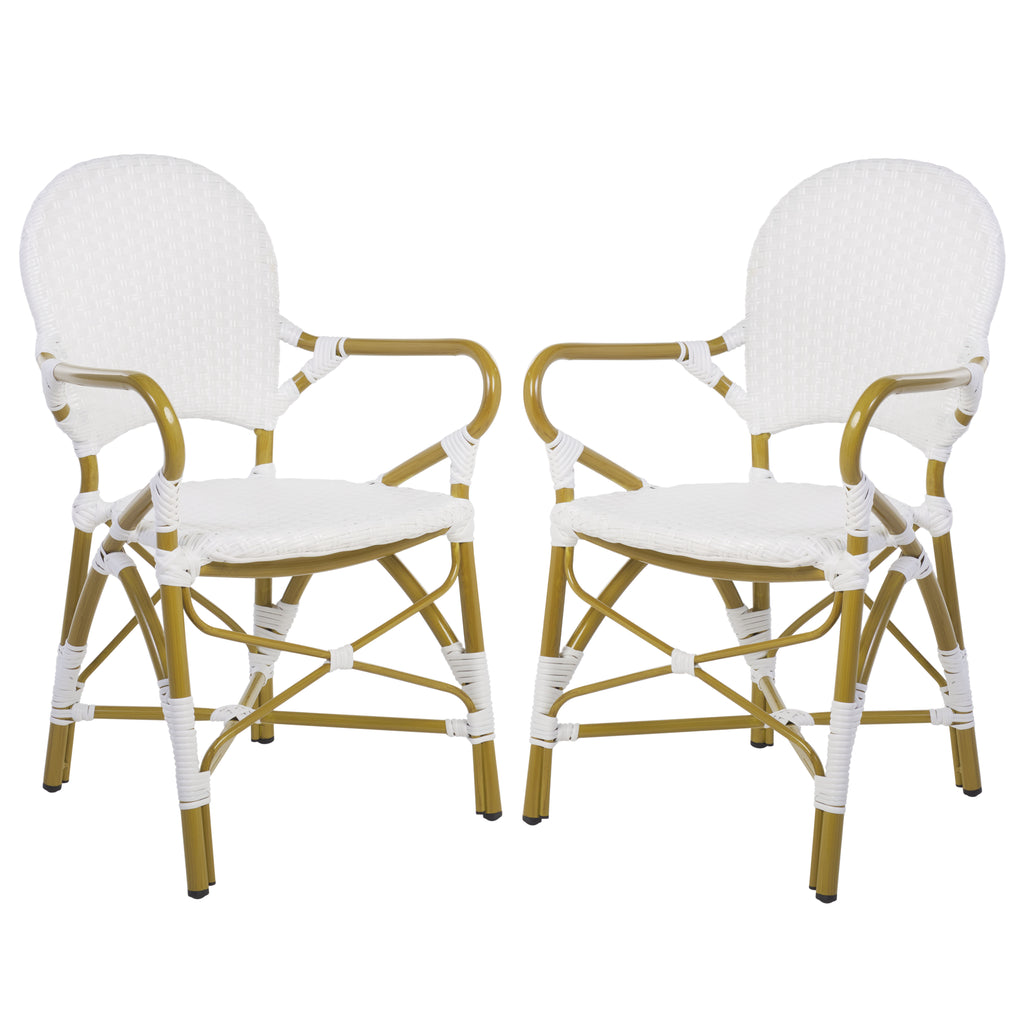 Safavieh Hooper Indoor/Outdoor Stacking Armchair - White (Set of 2)