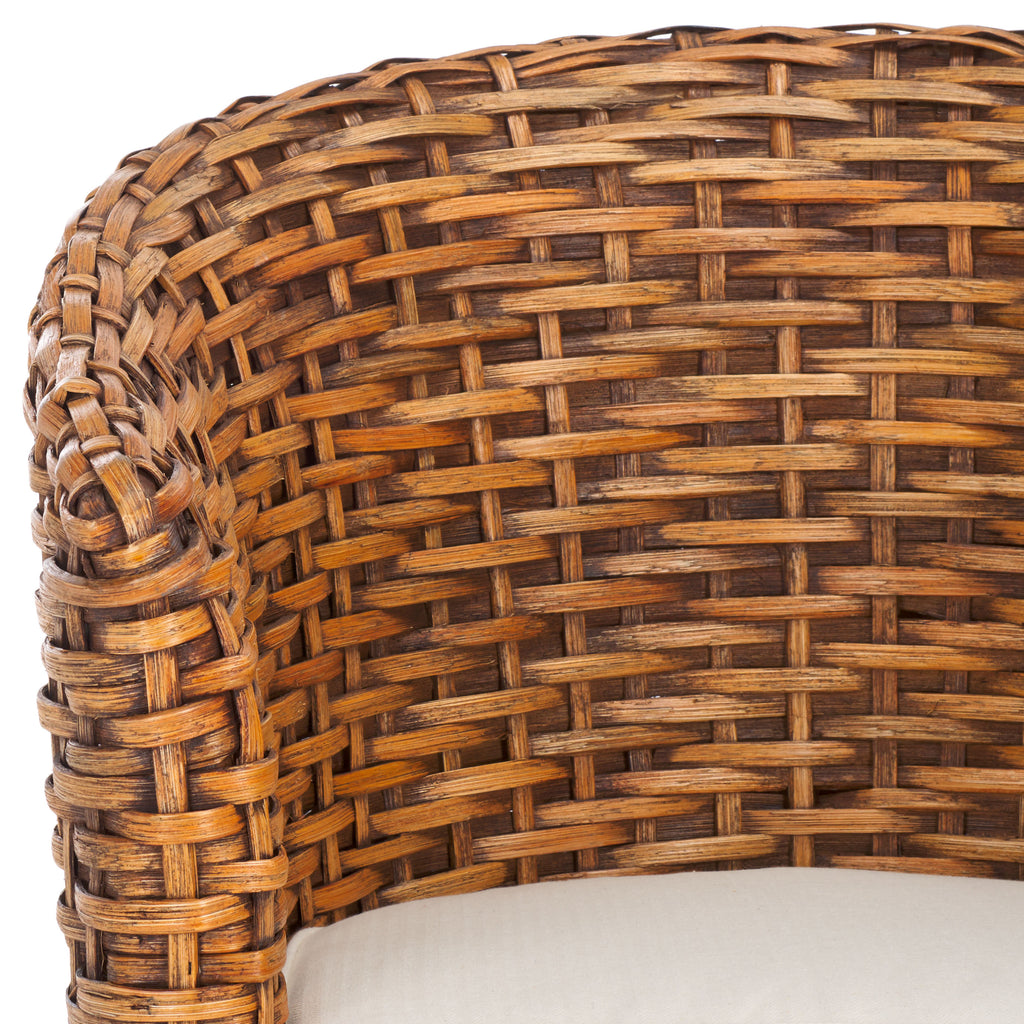 omni-rattan-barrel-chair-safavieh-fox6501-White / Honey Dark Brown