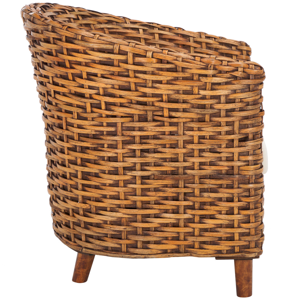 omni-rattan-barrel-chair-safavieh-fox6501-White / Honey Dark Brown