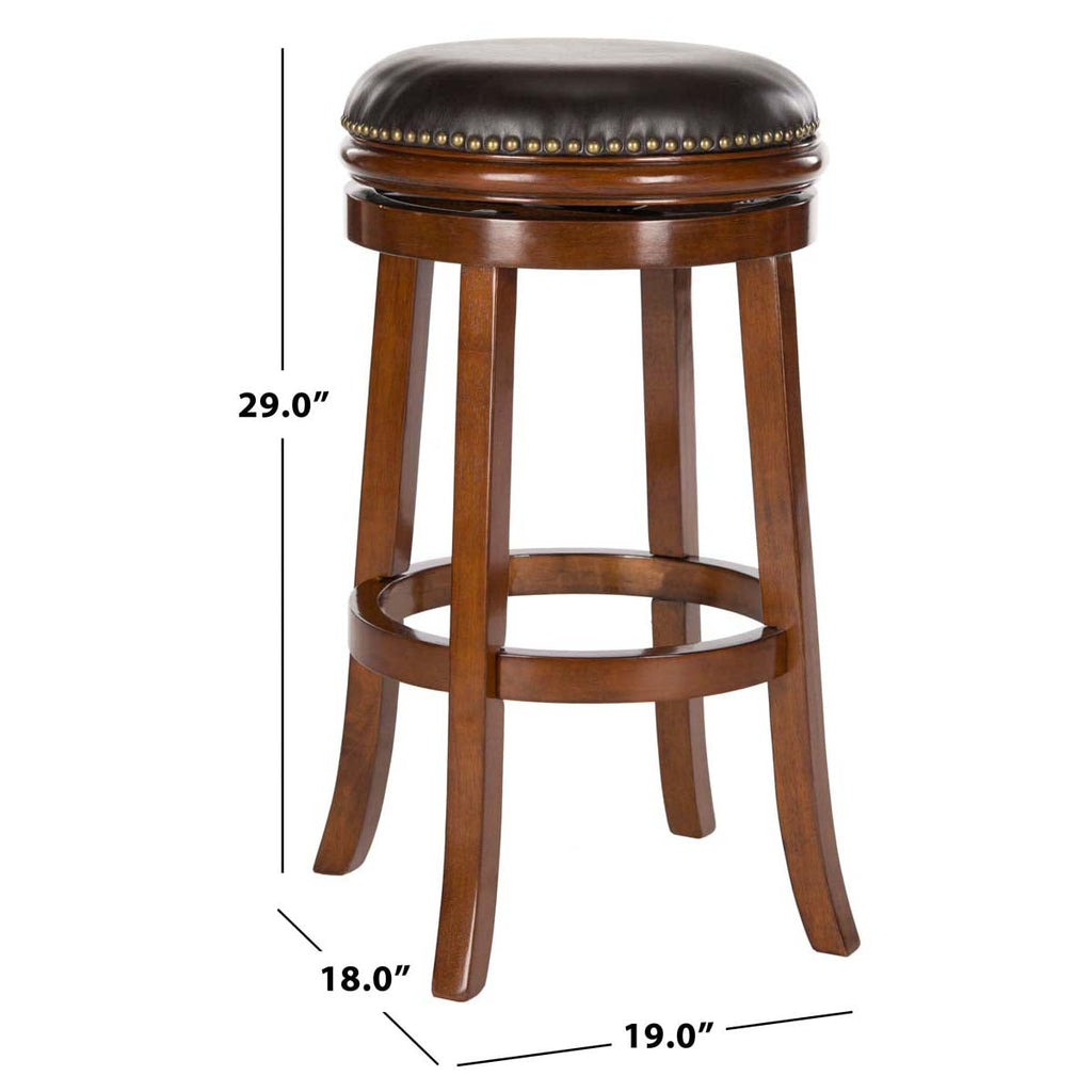 Safavieh Biagio Swivel Bar Stool - Walnut/Brown