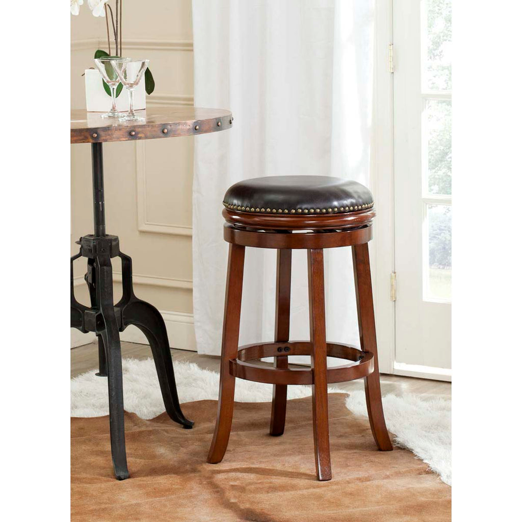 Safavieh Biagio Swivel Bar Stool - Walnut/Brown