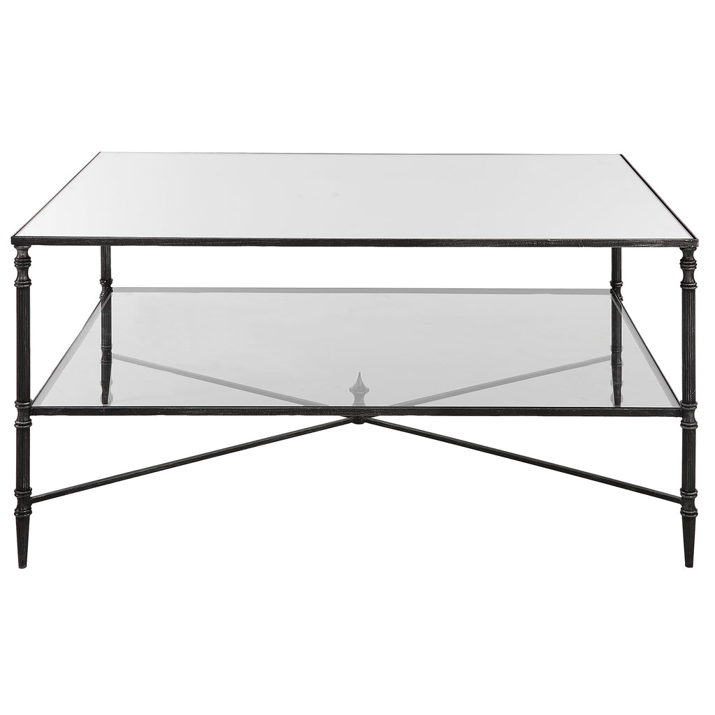 Uttermost Henzler Mirrored Steel Coffee Table - 22985