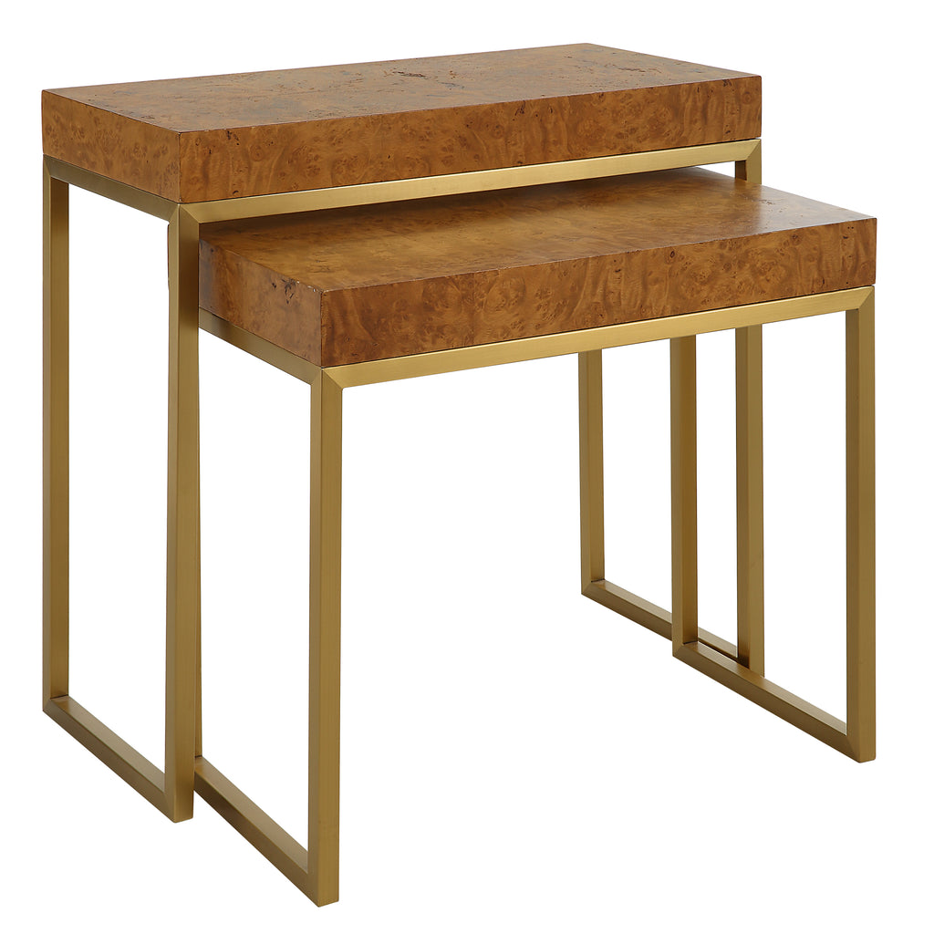 Uttermost Burl-Esque Wooden Nesting Tables, S/2 - 22986