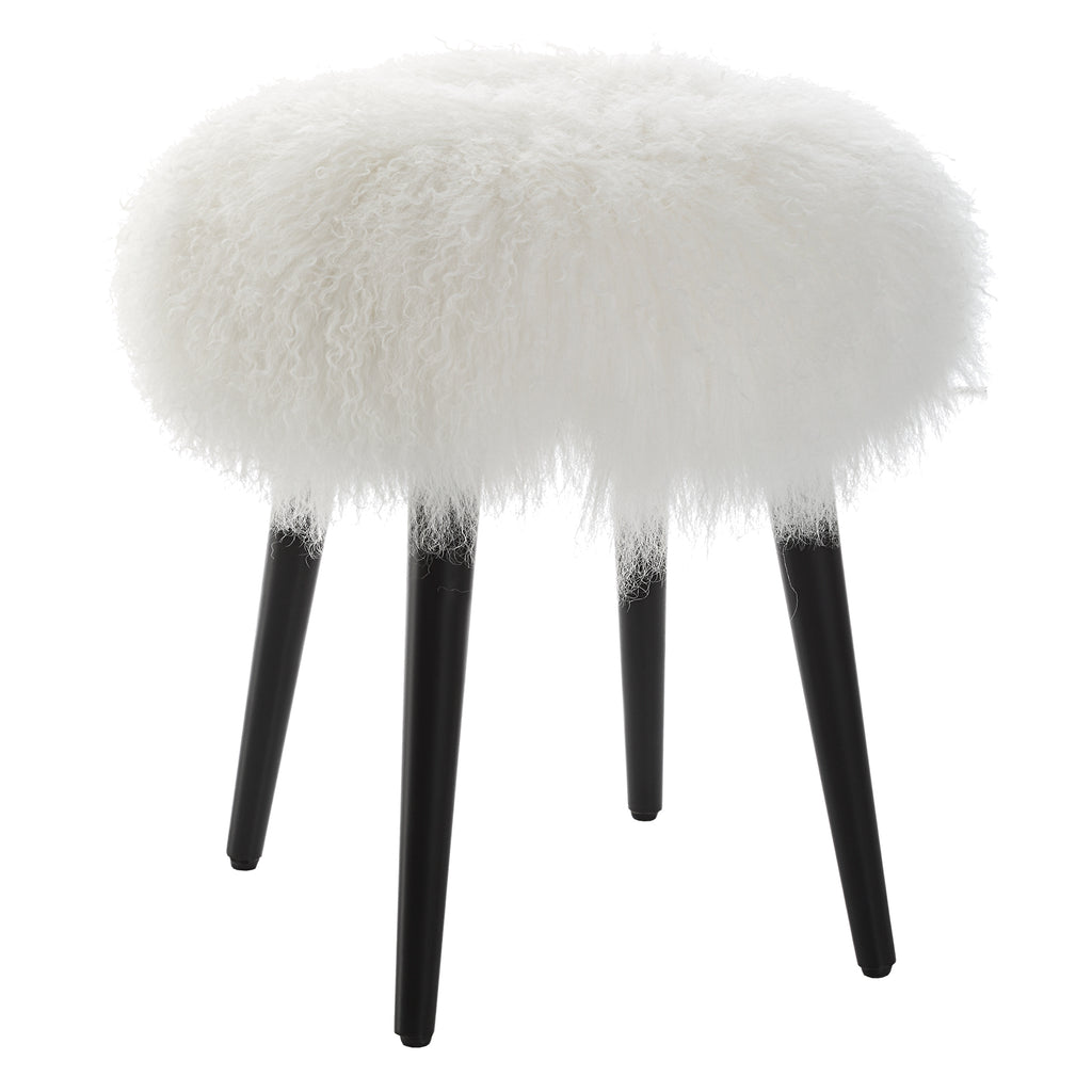 Uttermost Wooly Sheepskin Accent Stool - 23830