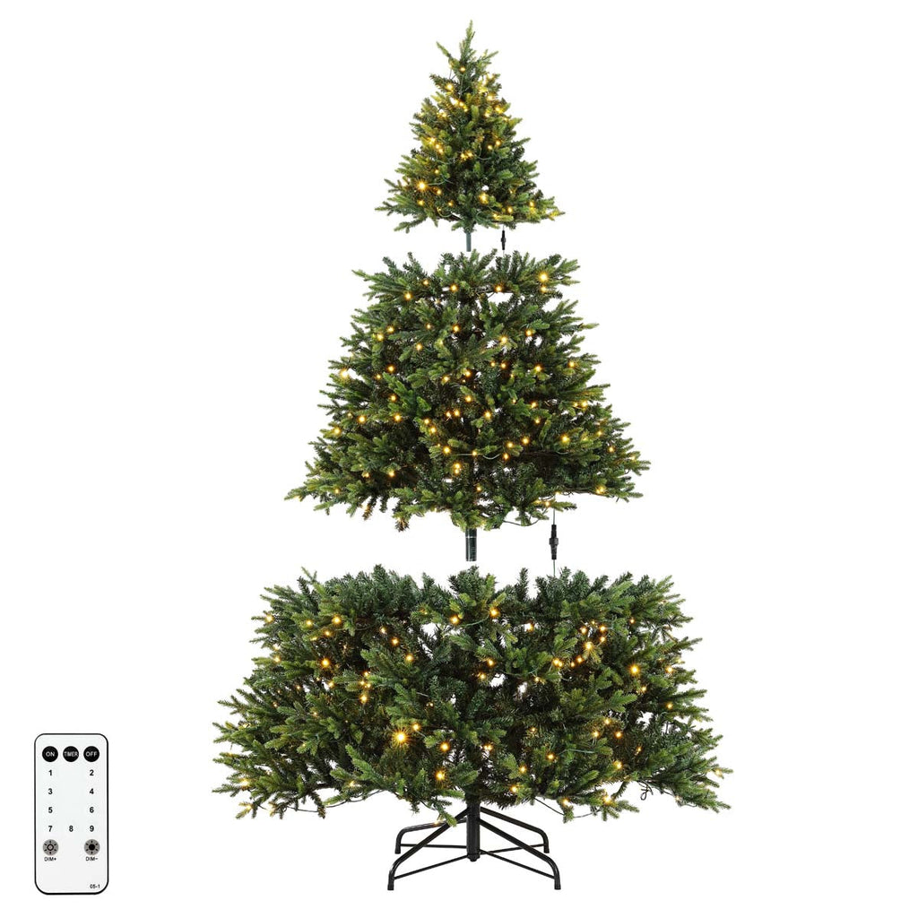 Safavieh 7.5 Ft Pre-Lit Artificial Christmas Tree, FXP2015 - Green