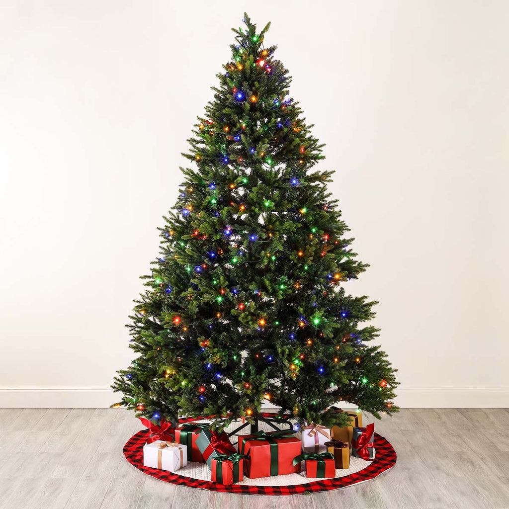 Safavieh 7.5 Ft Pre-Lit Artificial Christmas Tree, FXP2015 - Green