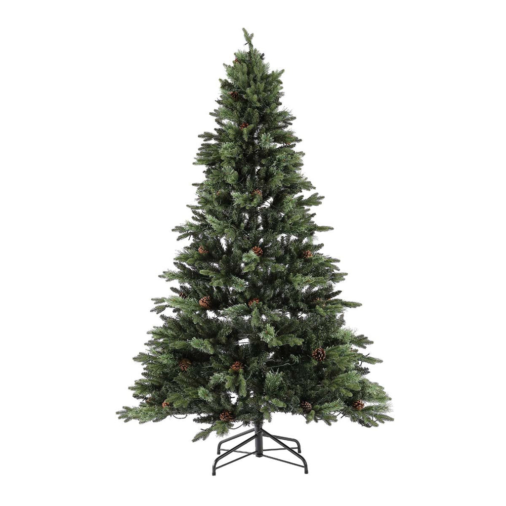 Safavieh 7.5 Ft Pre-Lit Artificial Christmas Tree, FXP2017 - Green