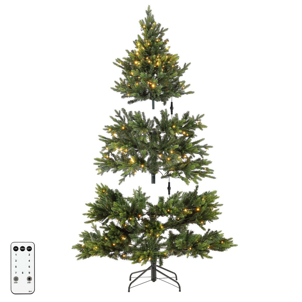 Safavieh 5.5 Ft Pre-Lit Artificial Christmas Tree, FXP2018 - Green