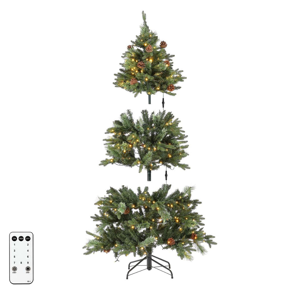 Safavieh 5.5 Ft Pre-Lit Artificial Christmas Tree, FXP2020 - Green