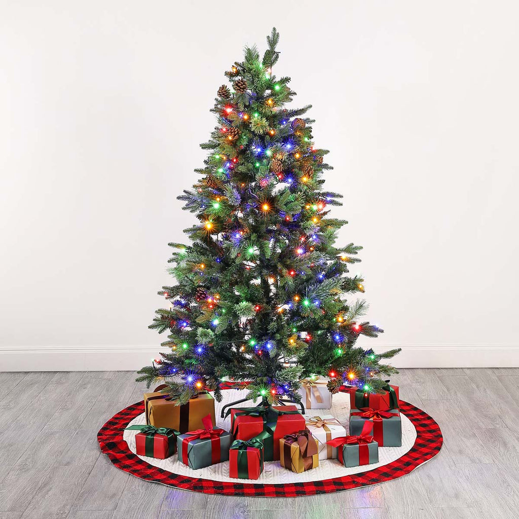 Safavieh 5.5 Ft Pre-Lit Artificial Christmas Tree, FXP2020 - Green