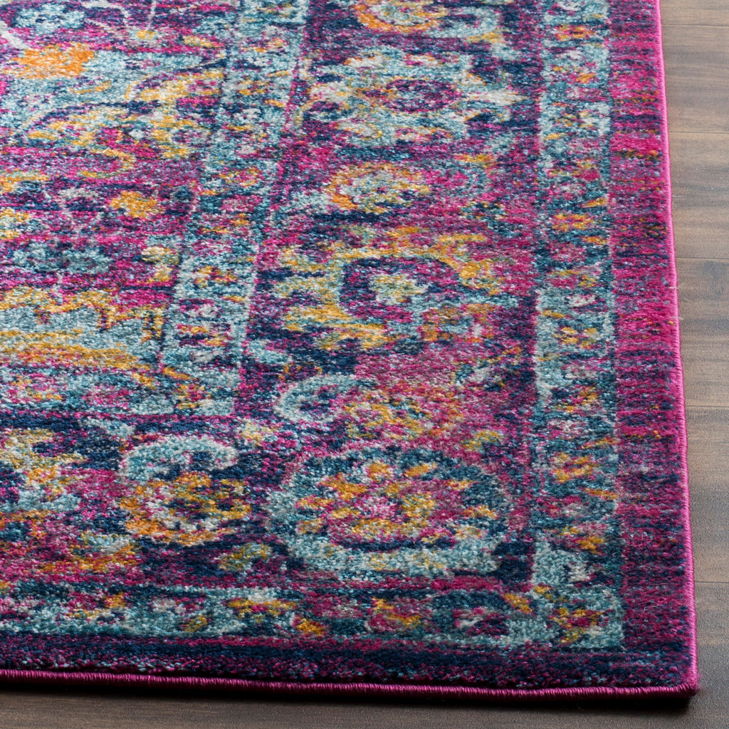 Bold & Bright Area Rug, GRA352D, 120 X 180 cm in Fuchsia / Multi