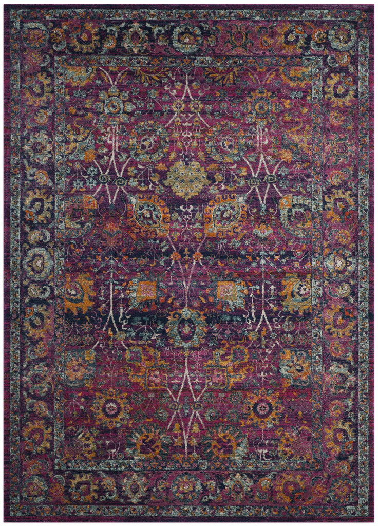 Bold & Bright Area Rug, GRA352D, 90 X 150 cm in Fuchsia / Multi