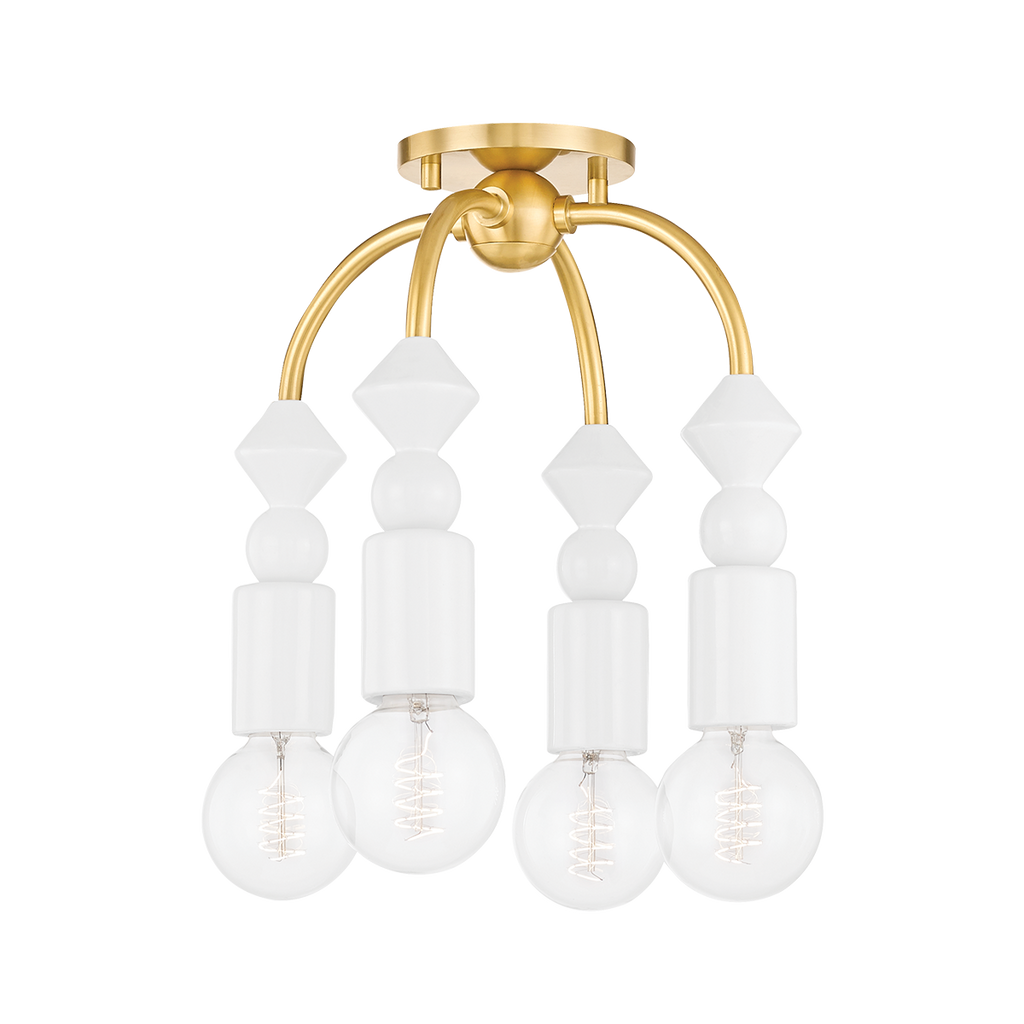 Flora Semi Flush | Mitzi Lighting - H471604-AGB