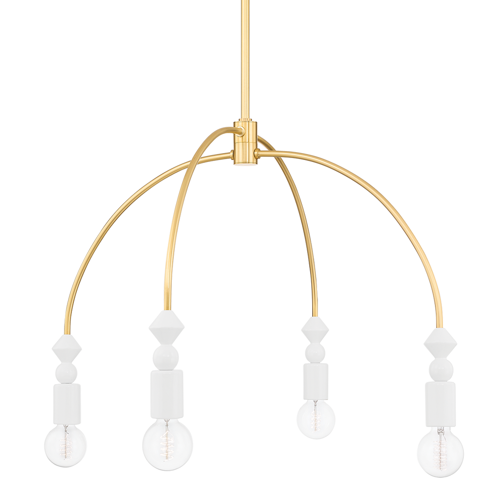 Flora Chandelier | Mitzi Lighting - H471804-AGB