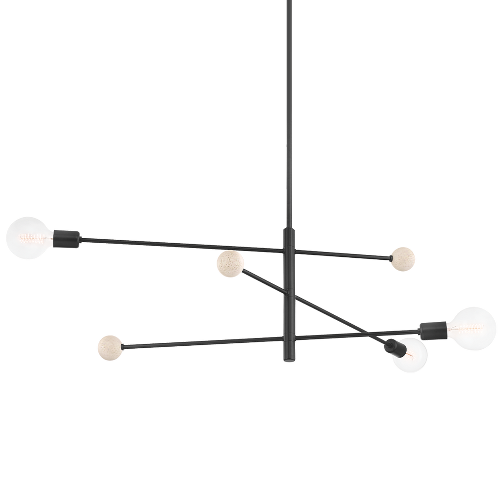 Slater Chandelier | Mitzi Lighting - H491803-SBK