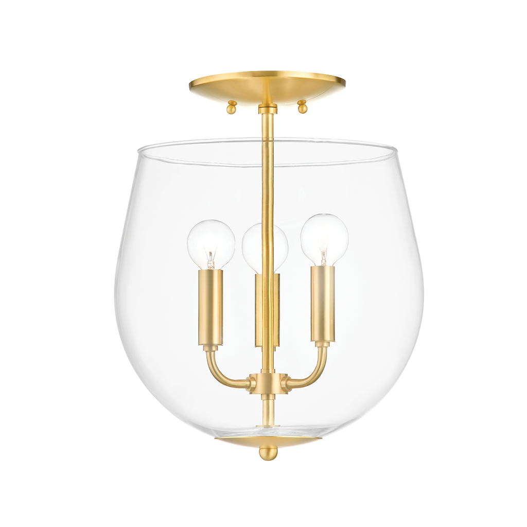 Bobbi Semi Flush | Mitzi Lighting - H557603-AGB