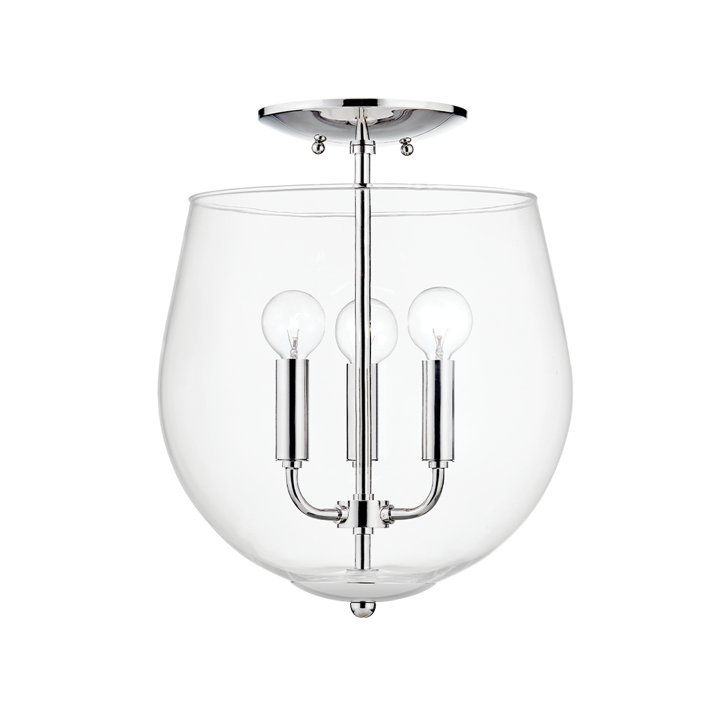 Bobbi Semi Flush | Mitzi Lighting - H557603-PN