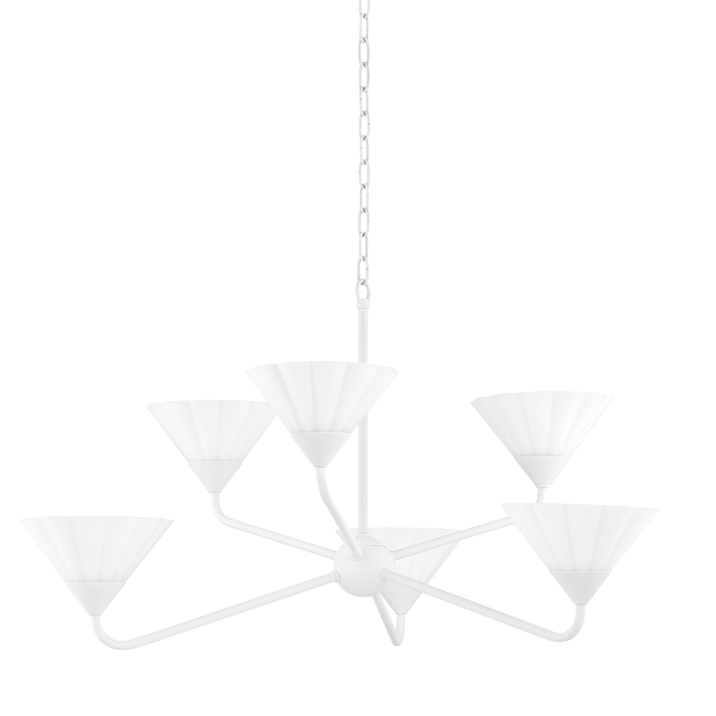 KELSEY Chandelier | Mitzi Lighting - H817806-TWH