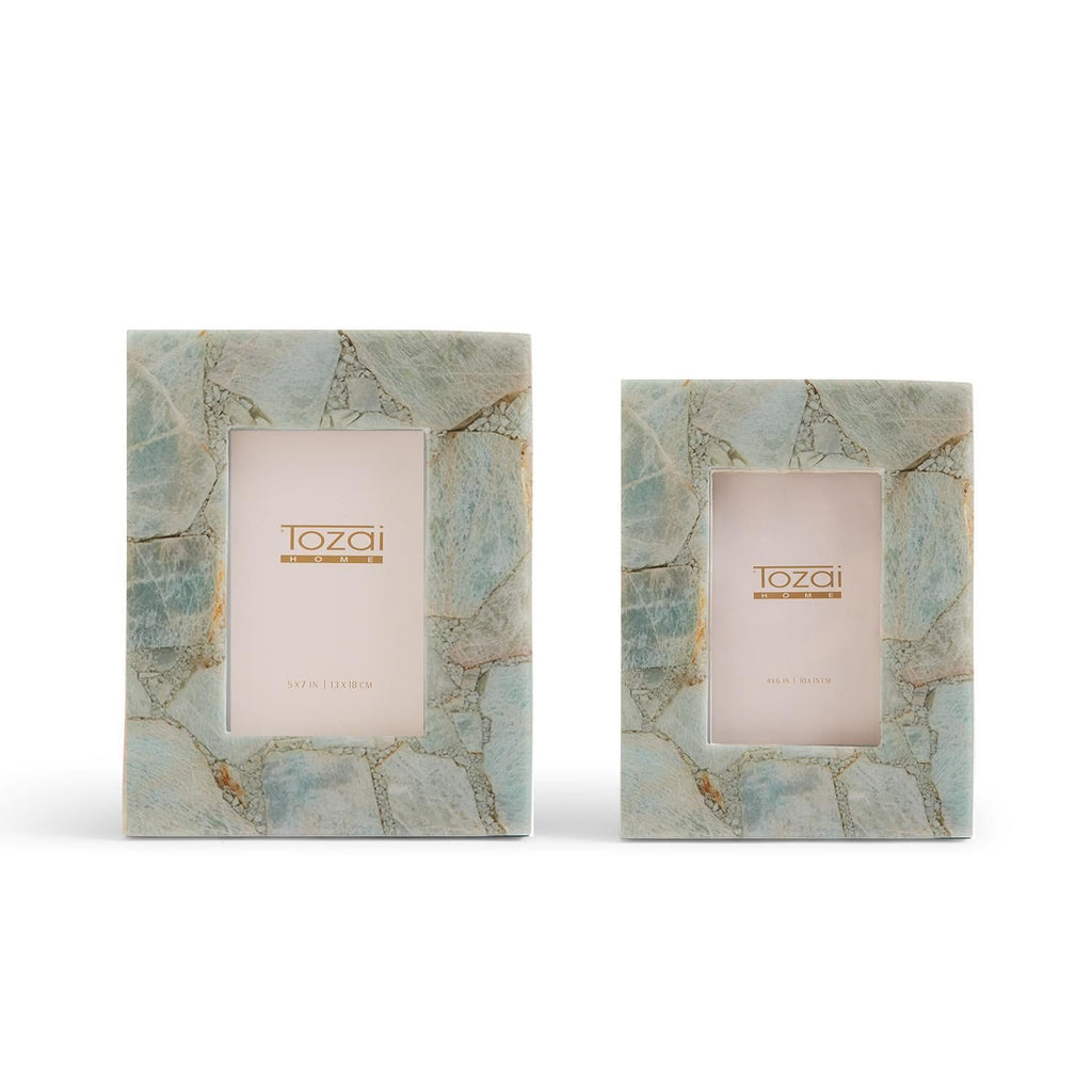 Two's Company S/2 Amazonite Photo Frames Incl 2 Sizes