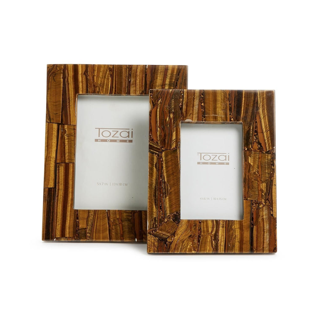 Tiger Eye Set of 2 Photo Frame in Gift Box