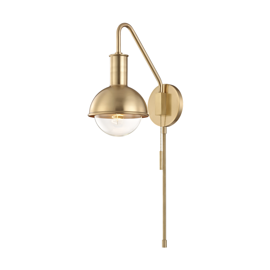 Riley Plug-In Sconce | Mitzi Lighting - HL111101-AGB