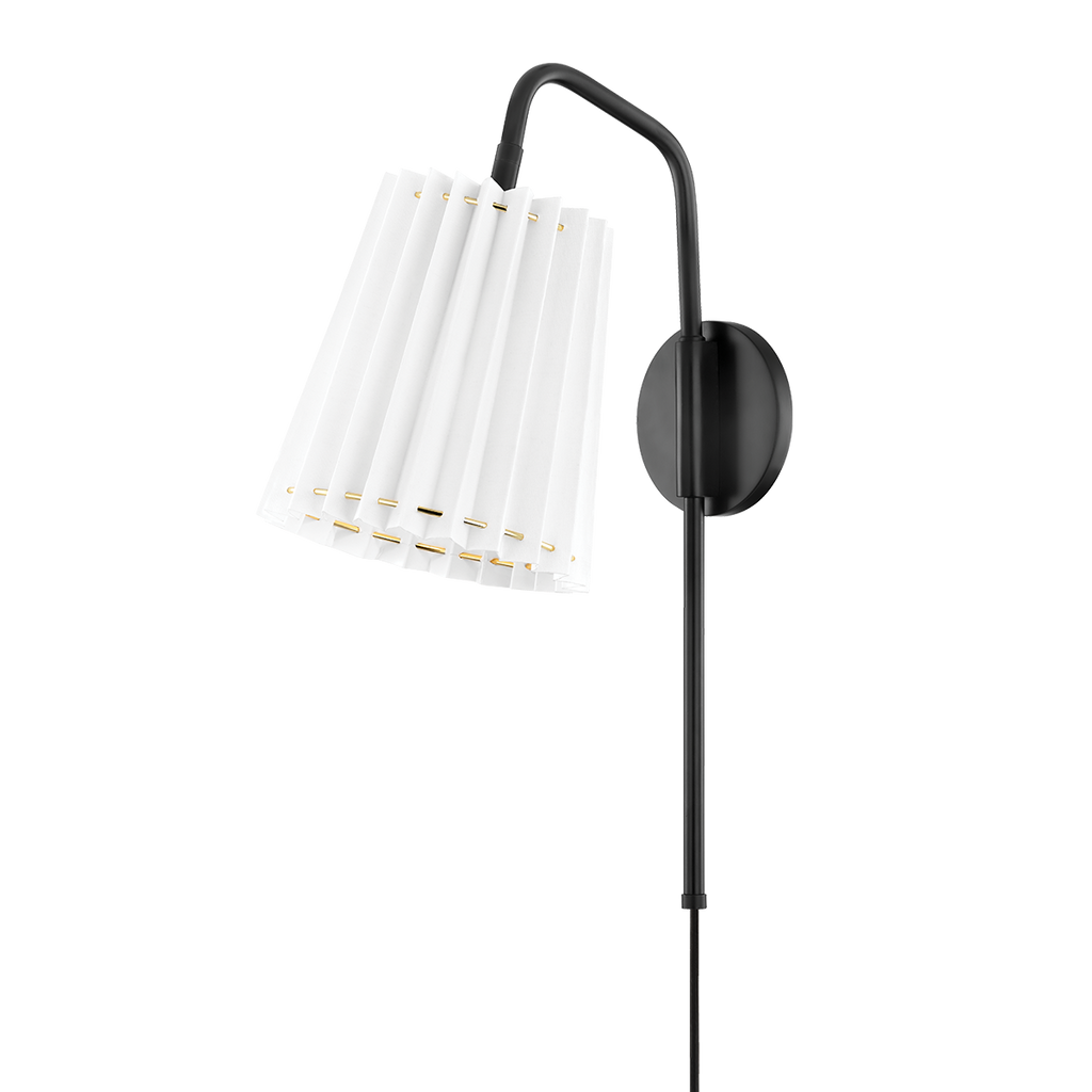 Demi Plug-in Sconce | Mitzi Lighting - HL476101-SBK