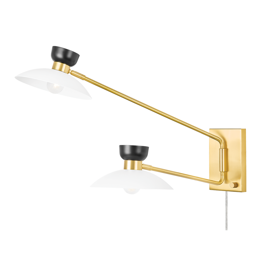 Whitley Plug-in Sconce | Mitzi Lighting - HL481202-AGB