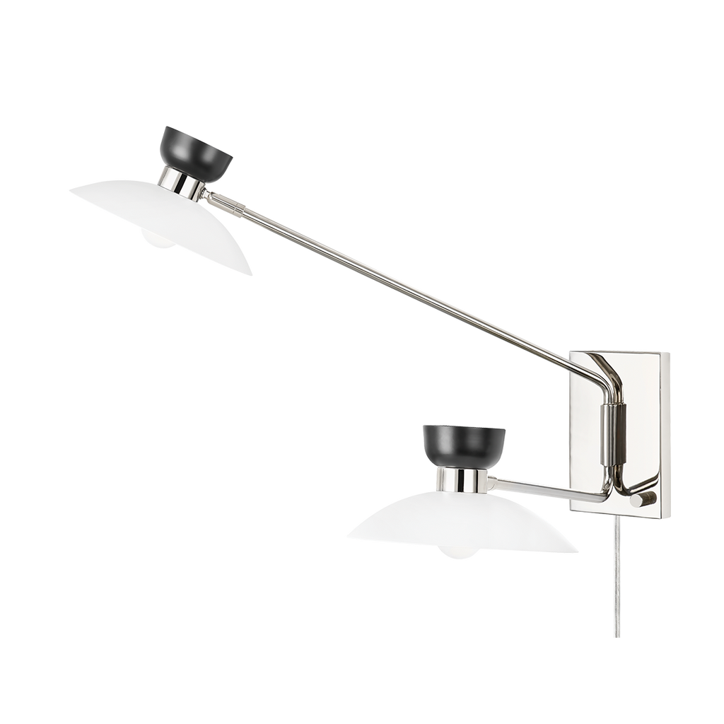 Whitley Plug-in Sconce | Mitzi Lighting - HL481202-PN