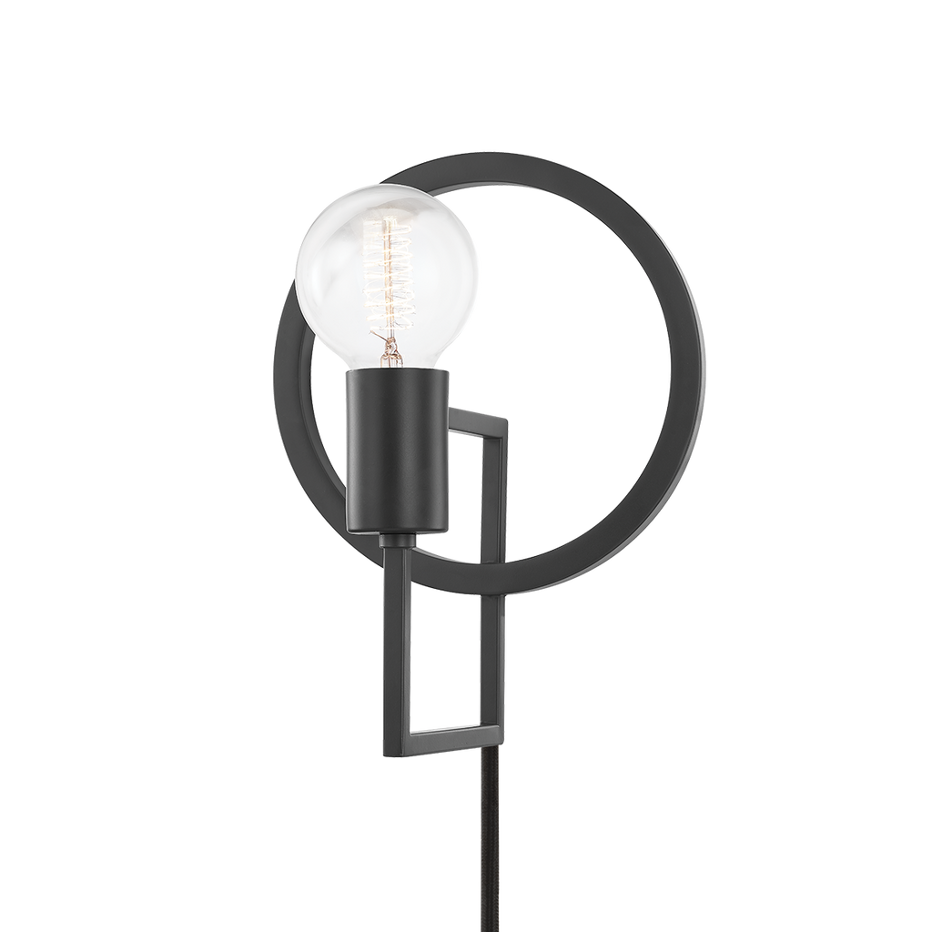 Tory Plug-in Sconce | Mitzi Lighting - HL637201-DKGY