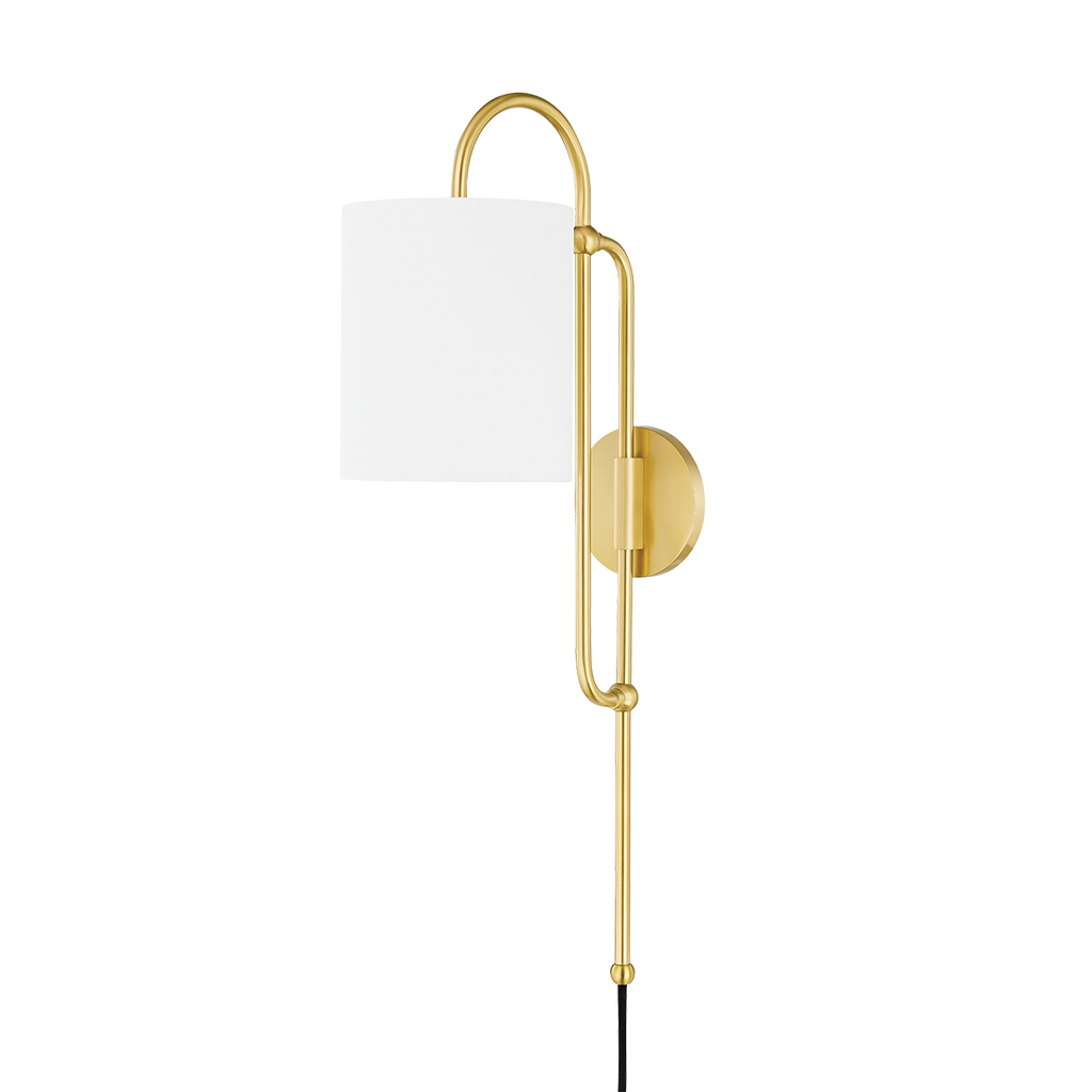 Caroline Plug-in Sconce | Mitzi Lighting - HL641201-AGB