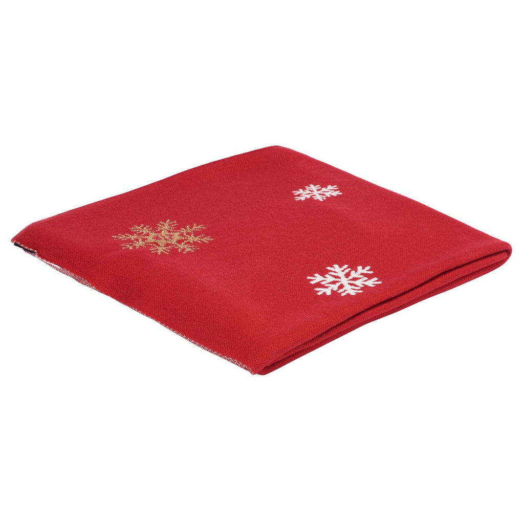 Safavieh Frosty Wish Throw Blanket , HOL2011 - Red / White