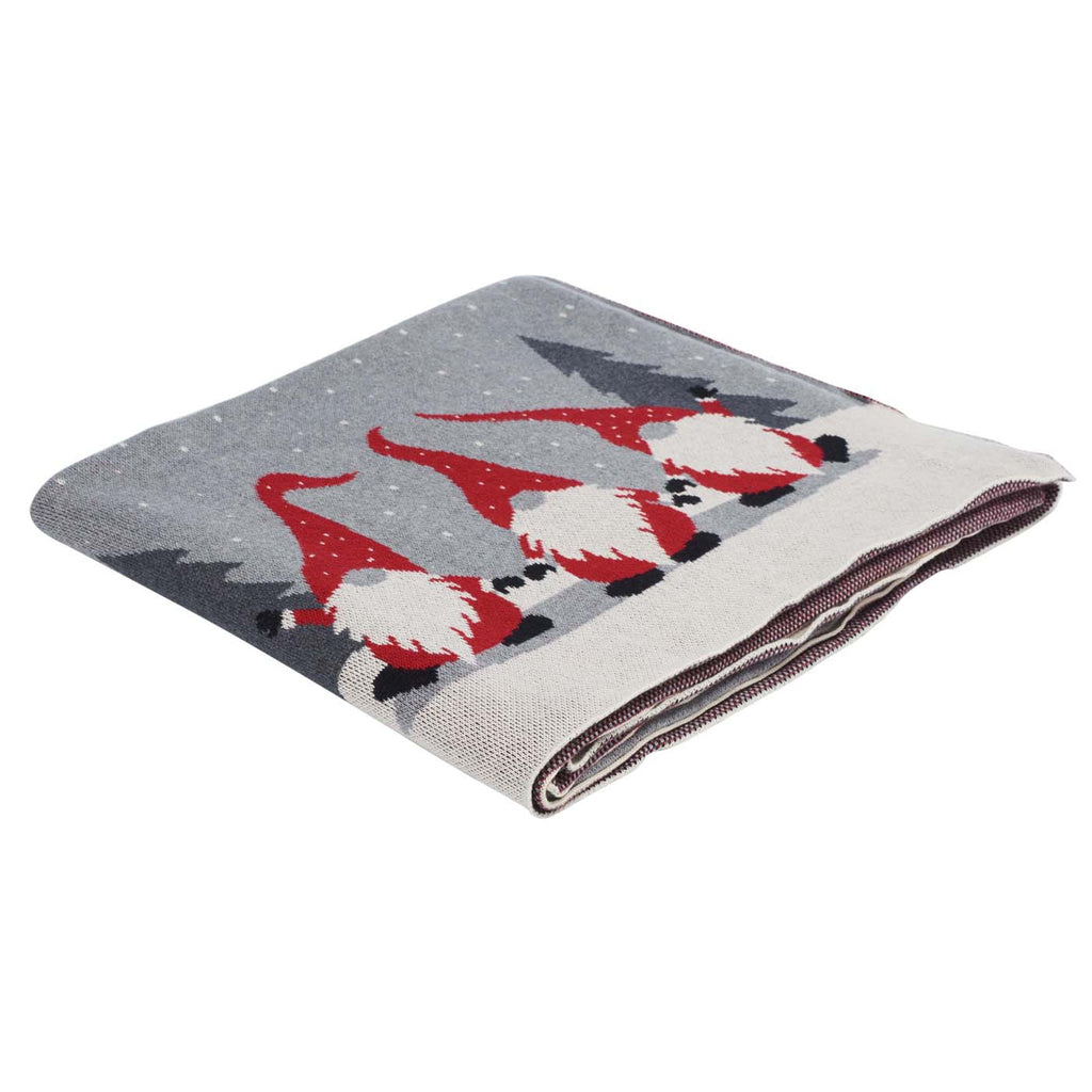 Safavieh Elves Throw Blanket , HOL2013 - Grey / Red