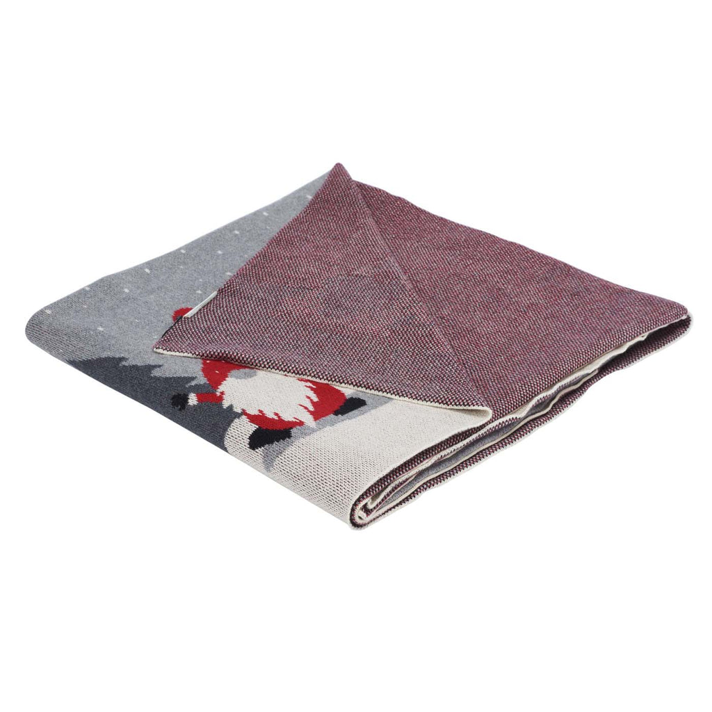 Safavieh Elves Throw Blanket , HOL2013 - Grey / Red