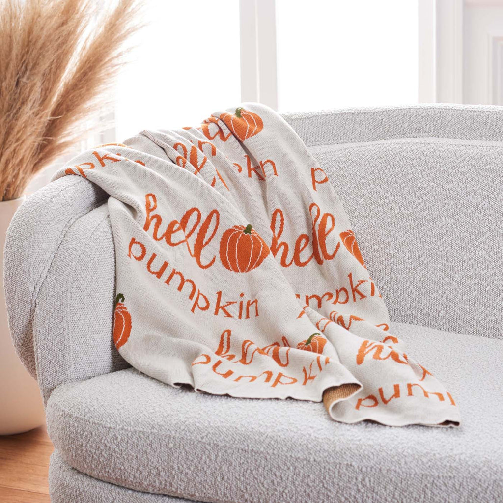 Safavieh Pumpkin Throw Blanket , HOL2502 - Orange