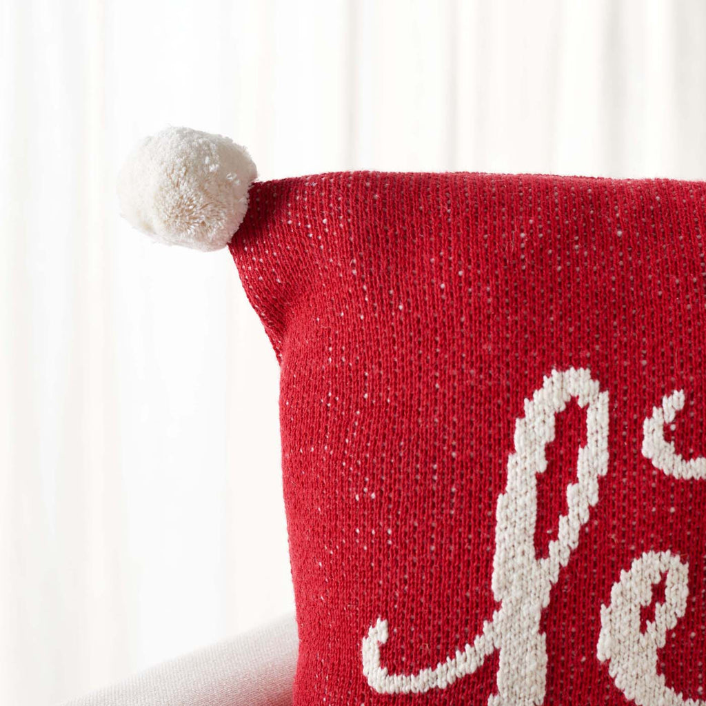 Safavieh Let It Snow Holiday Pillow , HOL3018 - Red / White