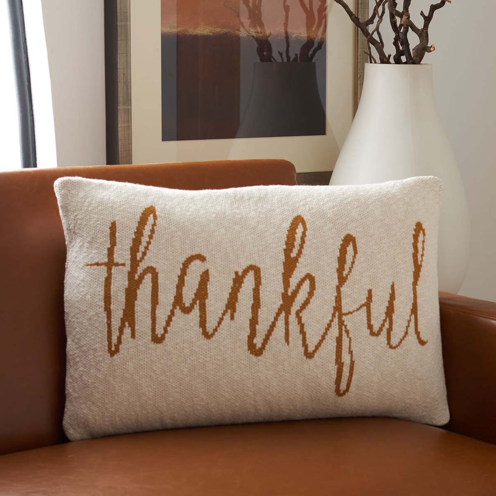 Safavieh Thankful Pillow , HOL3201 - Beige / Mustard