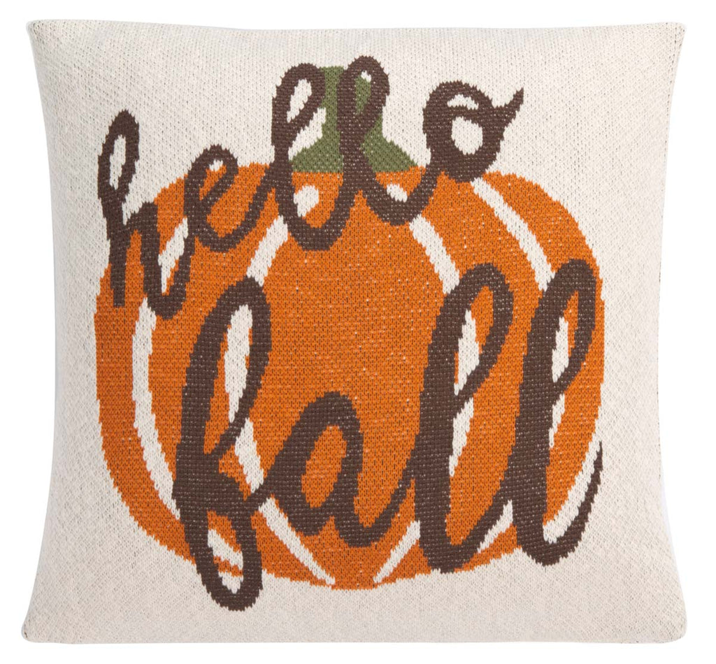 Safavieh Hello Fall Pillow , HOL3204 - Beige / Orange