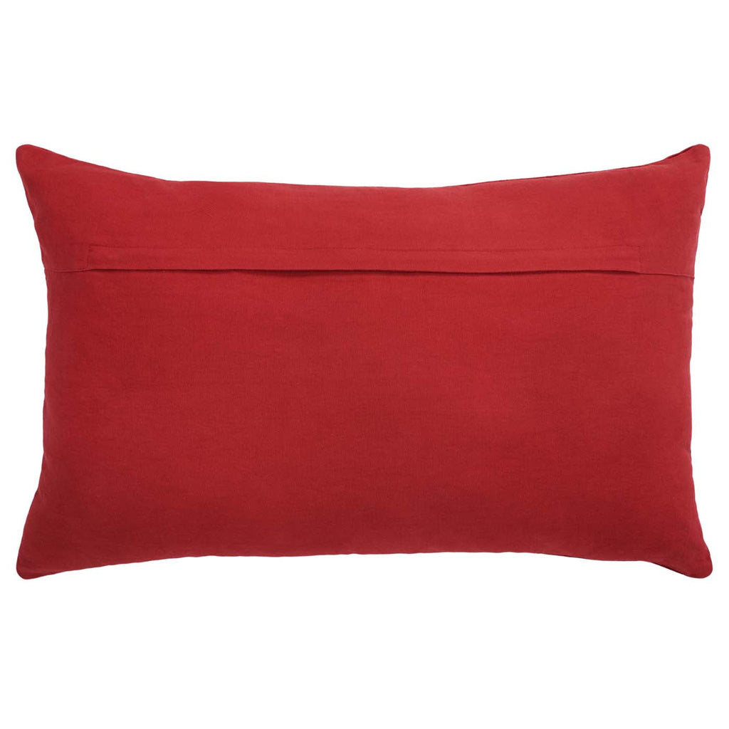 Safavieh Cinthia Snowflake Pillow , HOL4002 - Red / Silver