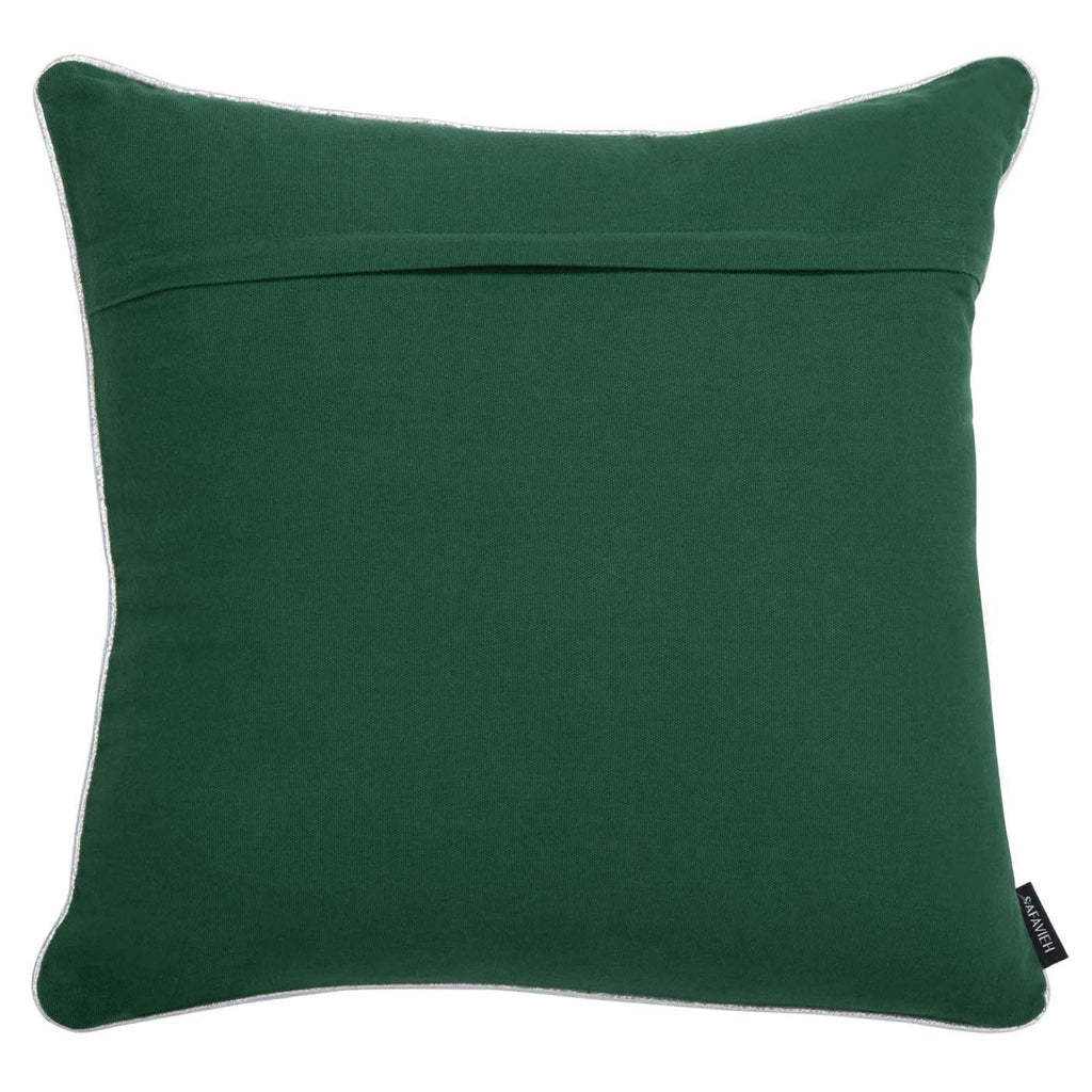 Safavieh Winter Tree Pillow , HOL4012 - Green / Silver