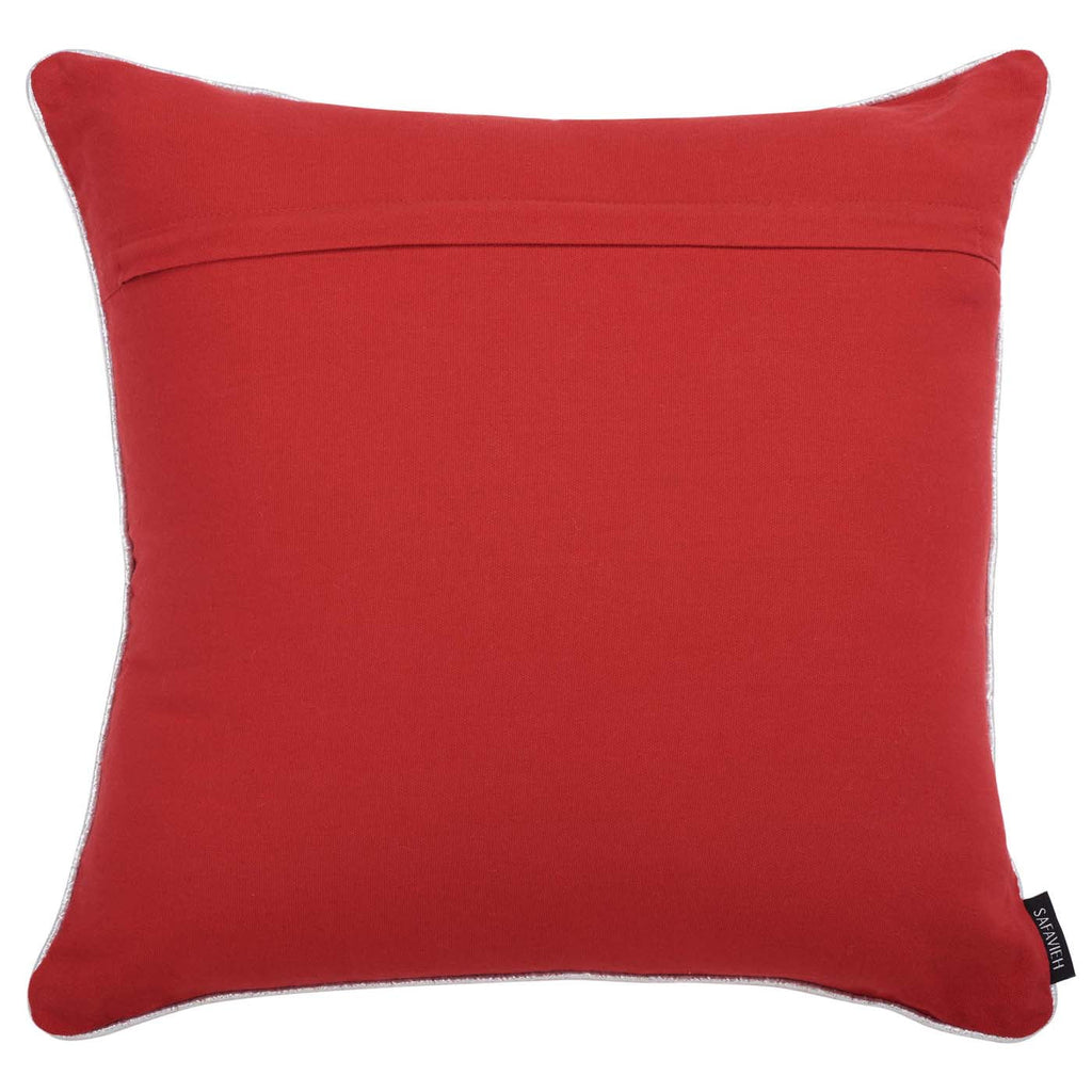 Safavieh Winter Tree Pillow , HOL4012 - Red / Silver