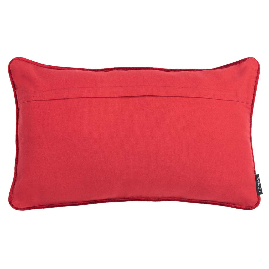 Safavieh Falling Snow Pillow , HOL4013 - Red / Silver