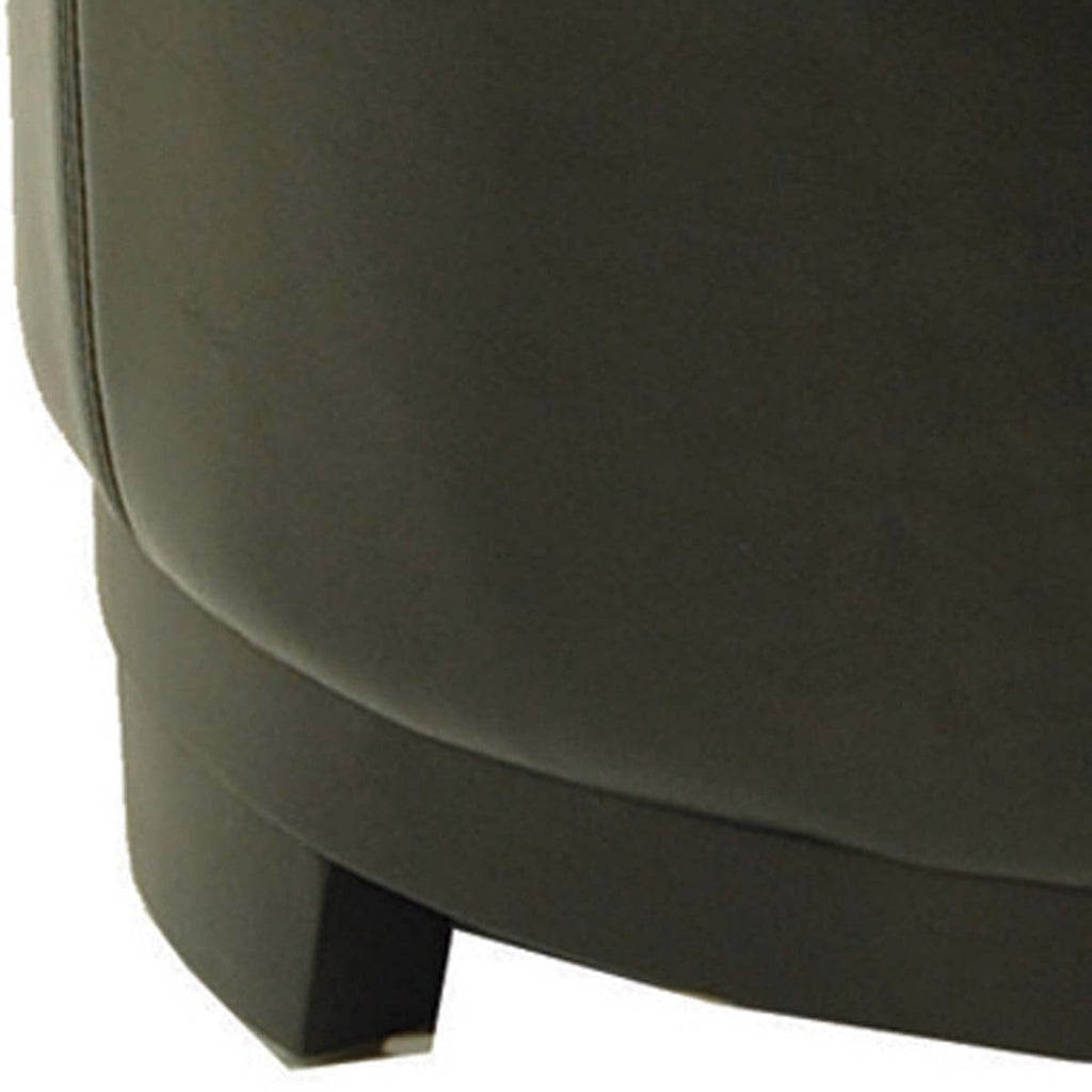 Safavieh Round Storage Tray Ottoman - Black