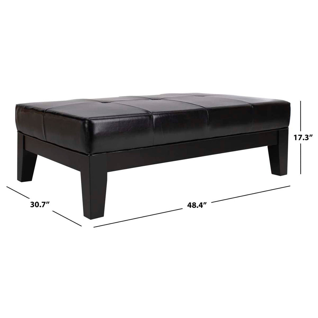 Safavieh Jordan Cocktail Ottoman - Black