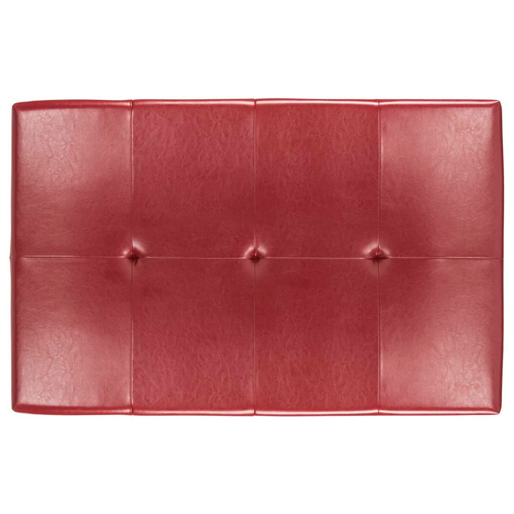 Safavieh Jordan Cocktail Ottoman - Red