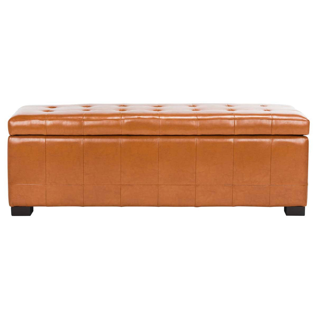 Safavieh Large Manhattan Storage Bench - Saddle