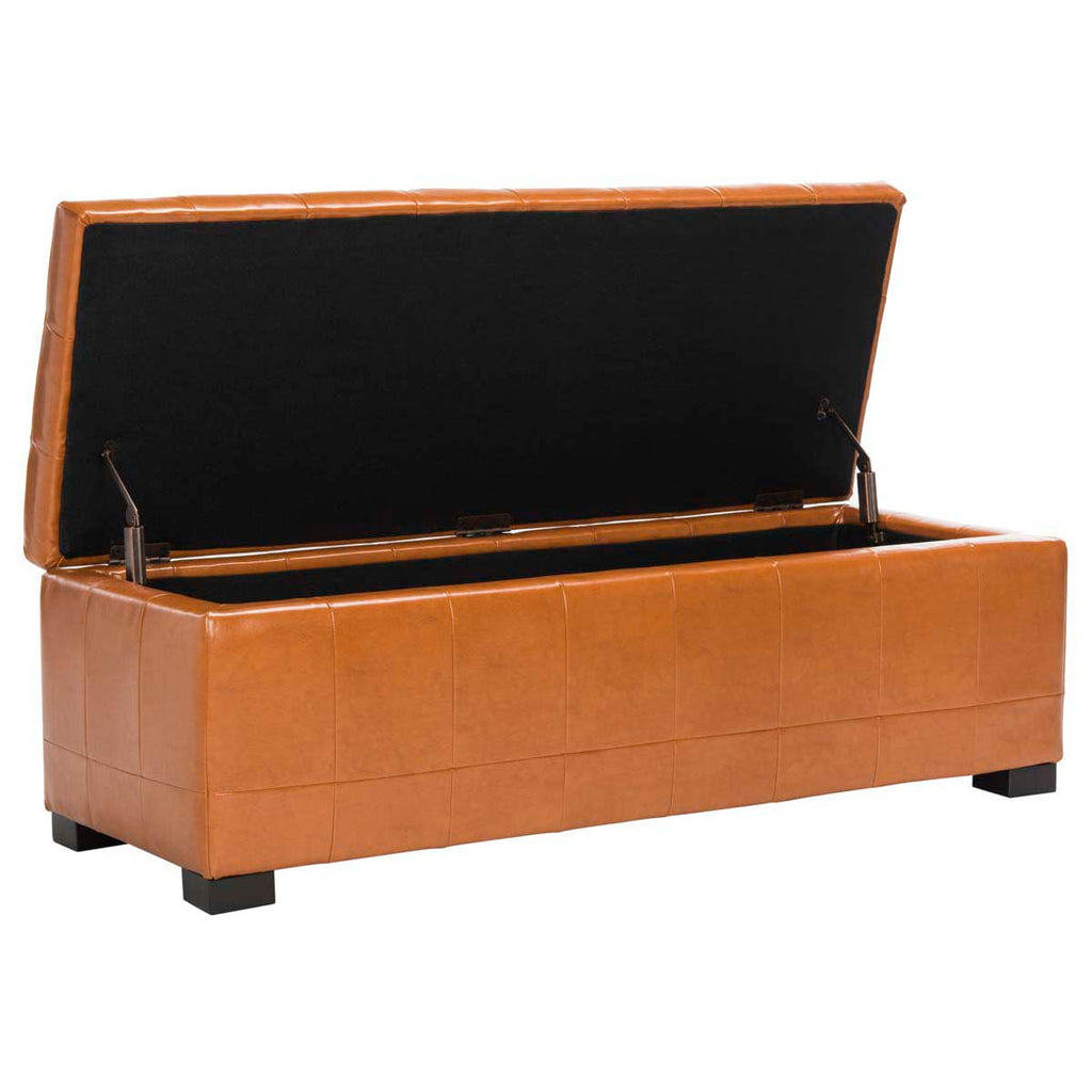 Safavieh Large Manhattan Storage Bench - Saddle