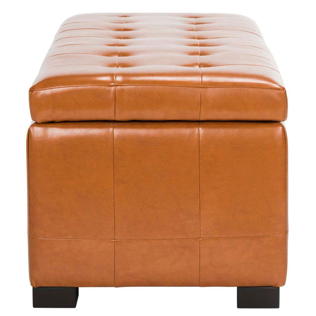 Safavieh Large Manhattan Storage Bench - Saddle